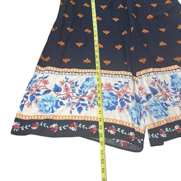 California Bay Co Wide Leg Jumpsuit Rayon Size XL Drawstring Waist Cute Comfort - Picture 5 of 16